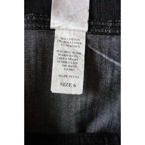 Baby O Skirt Womens sz 6 Black Denim Maxi Long A-Line - Picture 5 of 6